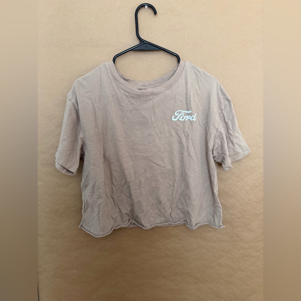 Ford Bronco Women's Tan Crop Top